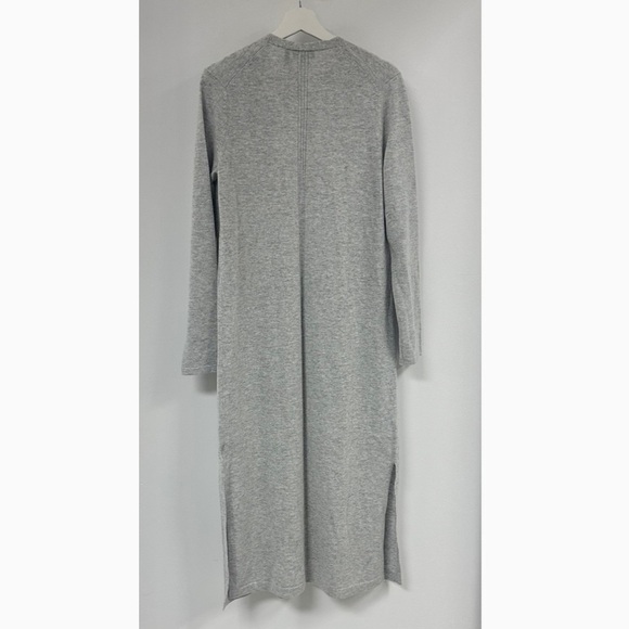 Theory Torino Cashmere Long Cardigan in Mineral Grey. - Picture 6 of 8